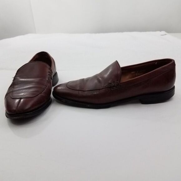 Allen Edmonds Steen 8.5 D Brown Leather Slip on Loafers Mens Shoes Split Toe main image 7